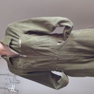 Kickers  flare green corduroy overalls size 12 (could fit an XS or S )